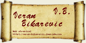 Veran Bikarević vizit kartica
